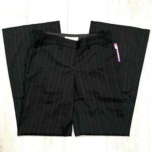 NWT. Black Pinstripe Wide-Leg Pants